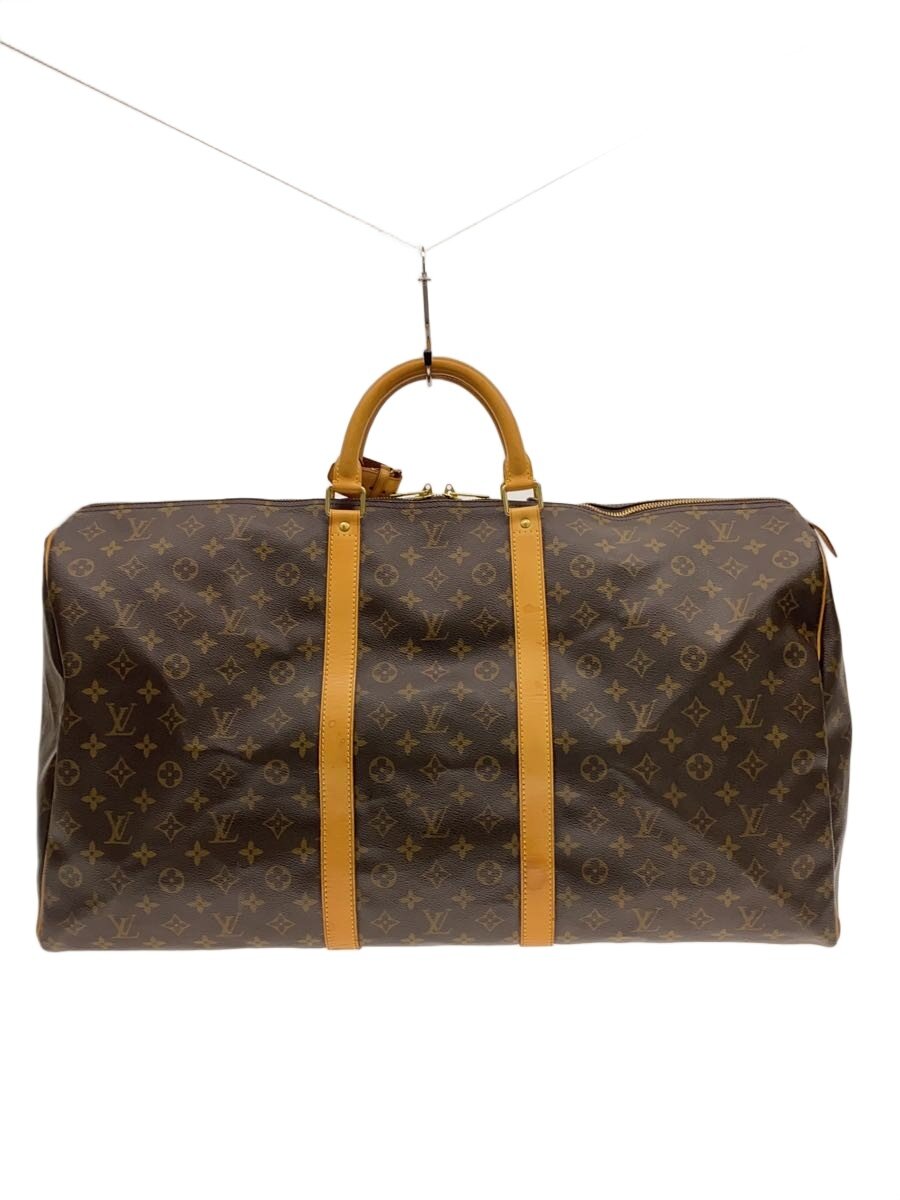 【中古】LOUIS VUITTON◆キーポル60_モノグラム・キャンバス/PVC/BRW/総柄【バッグ】