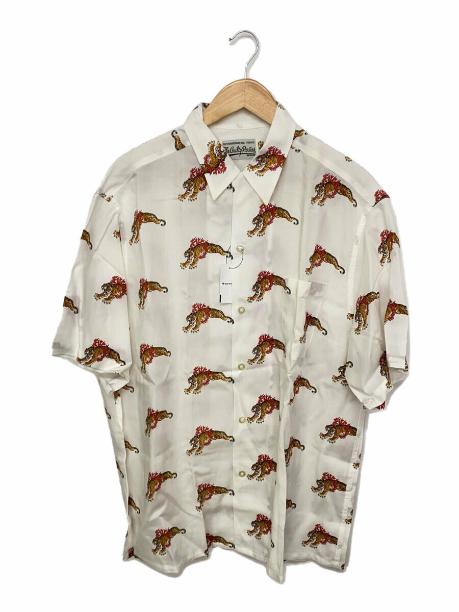 【中古】WACKO MARIA◆×TIM LEHI/S/S HAWAIIAN SHIRT/アロハシャツ/XL//ホワイト【メンズウェア】