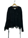 【中古】doublet◆SILK OVERSIZED SWEATER/S/コットン/BLK/メンズ【レディースウェア】