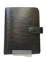 【中古】LOUIS VUITTON◆アジェンダMM_エピ/レザー/BLK/メンズ【服飾雑貨他】