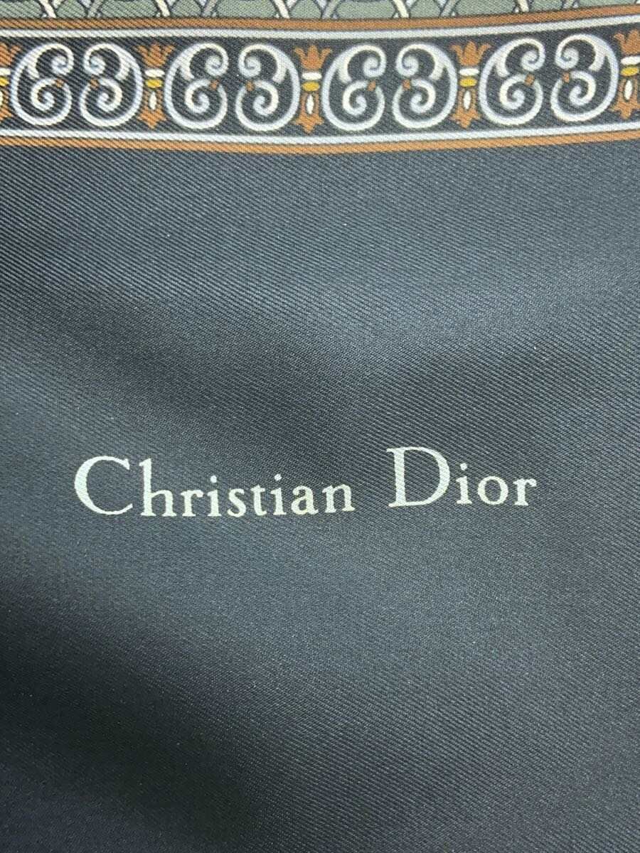 【中古】Christian Dior◆マフラー/シルク/BLK/メンズ/CA00013【服飾雑貨他】