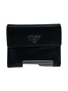 【中古】PRADA◆3つ折り財布/ナイロン/BLK/レディース/サフィアーノ【服飾雑貨他】(4)