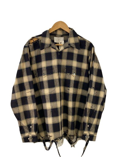 【中古】SUGARHILL◆22AW/OMBRE CRASHED SHIRT/3/コットン/チェック/22AWSH13【メンズウェア】 【中古】SUGARHILL◆22AW/OMBRE CRASHED SHIRT/3/コットン/チェック/22AWSH13【メンズウェア】