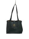 【中古】FURLA◆トートバッグ/レザー/BLK/無地【バッグ】