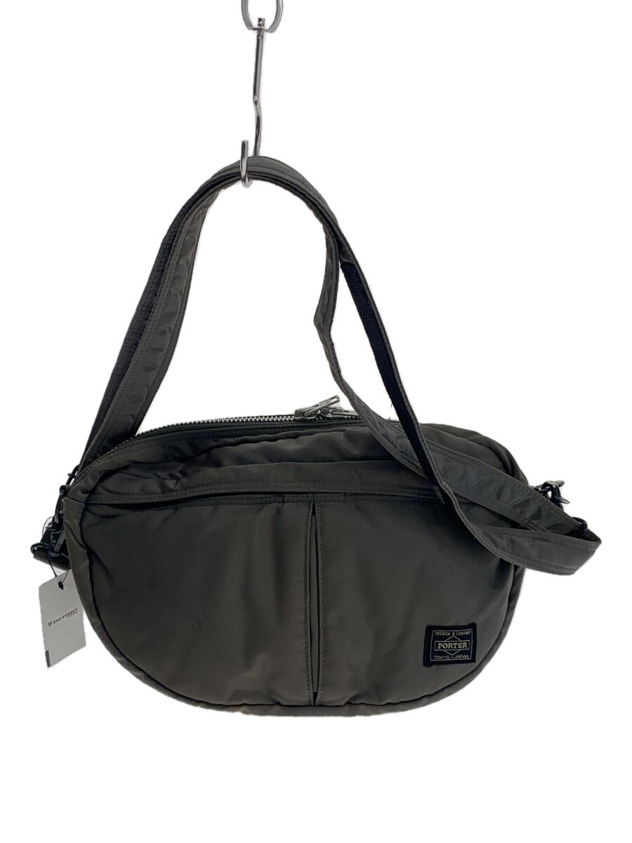 【中古】PORTER◆TANKER/SHOULDER BAG/ショルダーバッグ/ナイロン/GRY/無地/622-76991【バッグ】