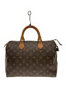 【中古】LOUIS VUITTON◆1)スピーディ30_モノグラム・キャンバス_BRW/PVC/BRW【バッグ】