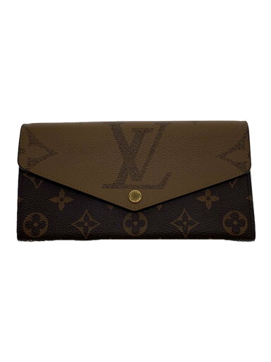 【中古】LOUIS VUITTON◆ポルト・フォイユ・サラ_モノグラム・ジャイアント・リバース_BRW/PVC/BRW/総柄/レディース【服飾雑貨他】 【中古】LOUIS VUITTON◆ポルト・フォイユ・サラ_モノグラム・ジャイアント・リバース_BRW/PVC/BRW/総柄/レディース【服飾雑貨他】