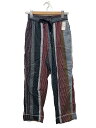 【中古】UNITED TOKYO◆ボトム/2/--/マルチカラー/ストライプ【メンズウェア】