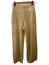 【中古】TODAYFUL◆High Waist Wool Pants/ボトム/37/ウール/BEG/無地/12310703【レディースウェア】
