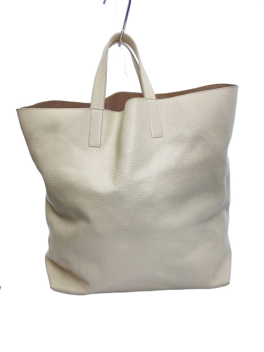 【中古】JIL SANDER◆トートバッグ/レザー/WHT【バッグ】
