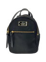【中古】kate spade new york◆リュック/ナイロン/BLK/無地/S362【バッグ】