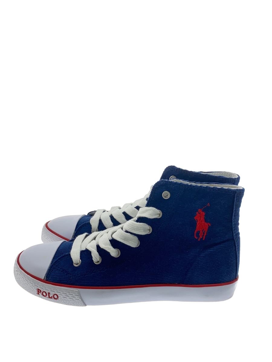 【中古】POLO RALPH LAUREN◆ハイカットスニーカー/23.5cm/NVY/コーデュロイ//【シューズ】