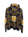 【中古】A BATHING APE◆ジップパーカー/XL/コットン/BLU/総柄/001ZPH301007//【メンズウェア】