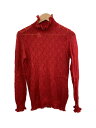【中古】UNDERCOVER◆フリルリブスカシタートル/ニット・セーター(薄手)/2/モヘア/RED/無地/UCX1902【レディースウェア】