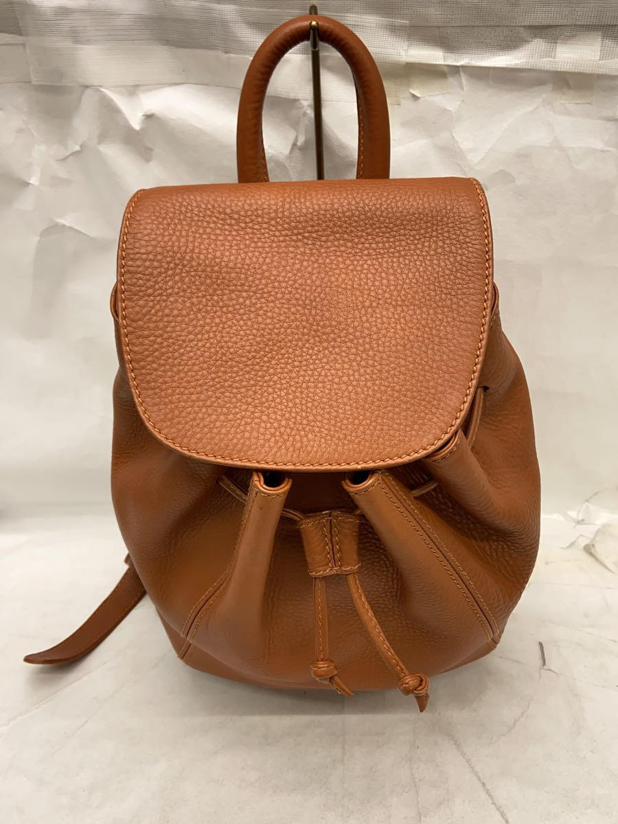 【中古】COACH◆リュック/レザー/BRW/無地/4911【バッグ】