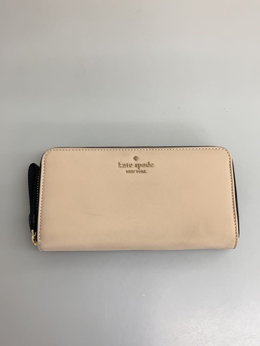 【中古】kate spade new york◆長財布/--/BEG/レディース/KE607//【服飾雑貨他】