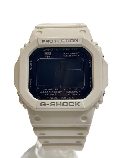 【中古】CASIO◆ソーラー腕時計・G-SHOCK/デジタル/レザー/WHT/WHT/SS【服飾雑貨他】 【中古】CASIO◆ソーラー腕時計・G-SHOCK/デジタル/レザー/WHT/WHT/SS【服飾雑貨他】