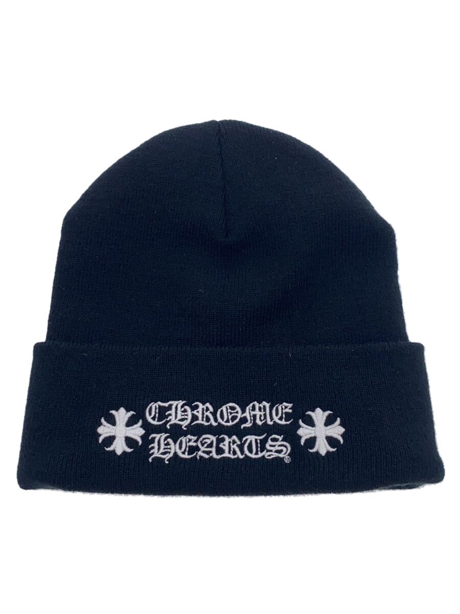 【中古】CHROME HEARTS◆ニットキャップ/--/アクリル/BLK/メンズ【服飾雑貨他】