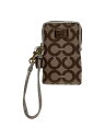 【中古】COACH◆ポーチ/キャンバス/BEG/総柄【バッグ】