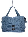 【中古】ZANELLATO◆ショルダーバッグ/レザー/BLU【バッグ】