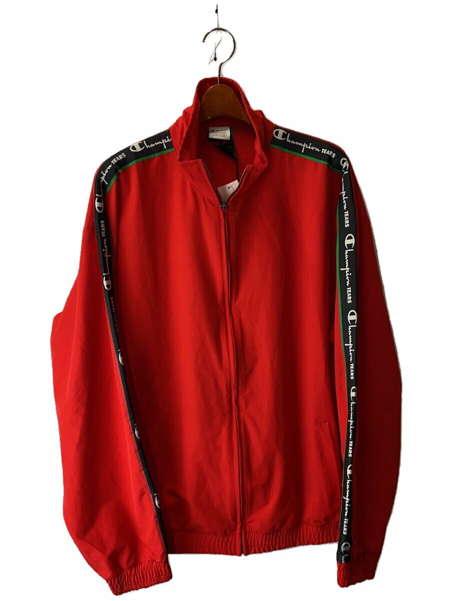 【中古】Champion◆ジャケット/XL/ポリエステル/RED【メンズウェア】