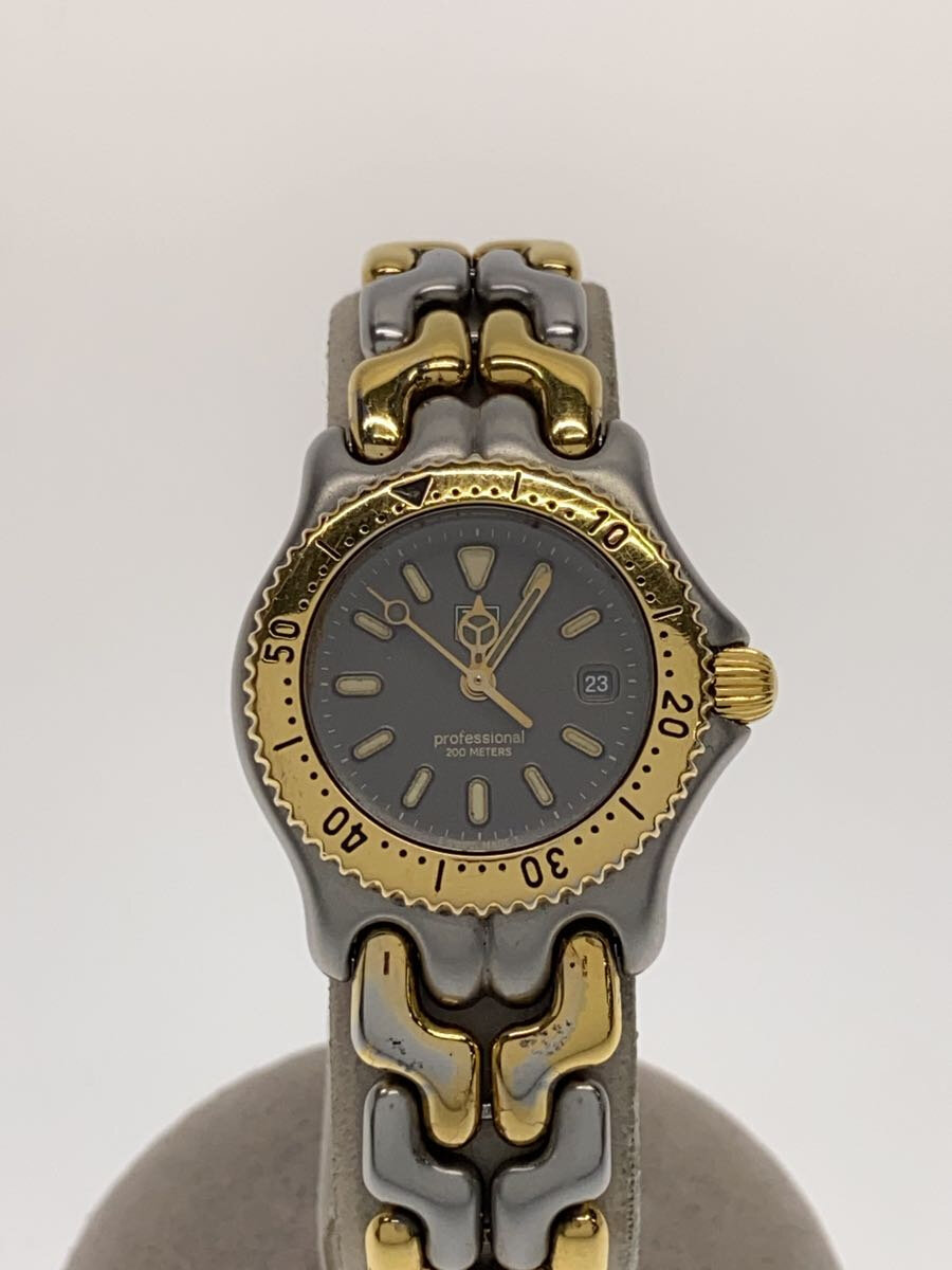【中古】TAGHeuer◆タグホイヤー/クォーツ腕時計/アナログ/ステンレス/ブラック/S95.215【服飾雑貨他】