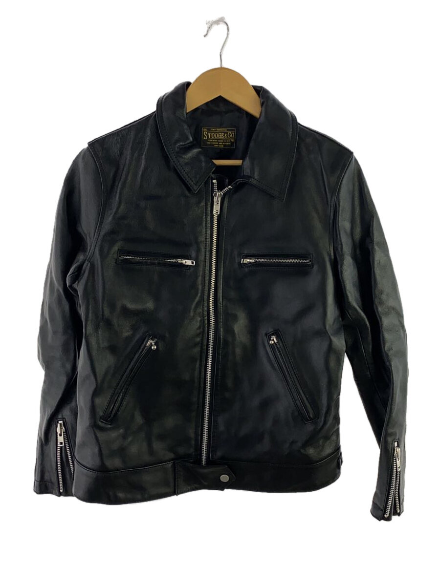 stooge&co シングルライダースジャケット Mサイズ ブラック STOOGE & CO シングルライダースジャケット M ブラック 黒