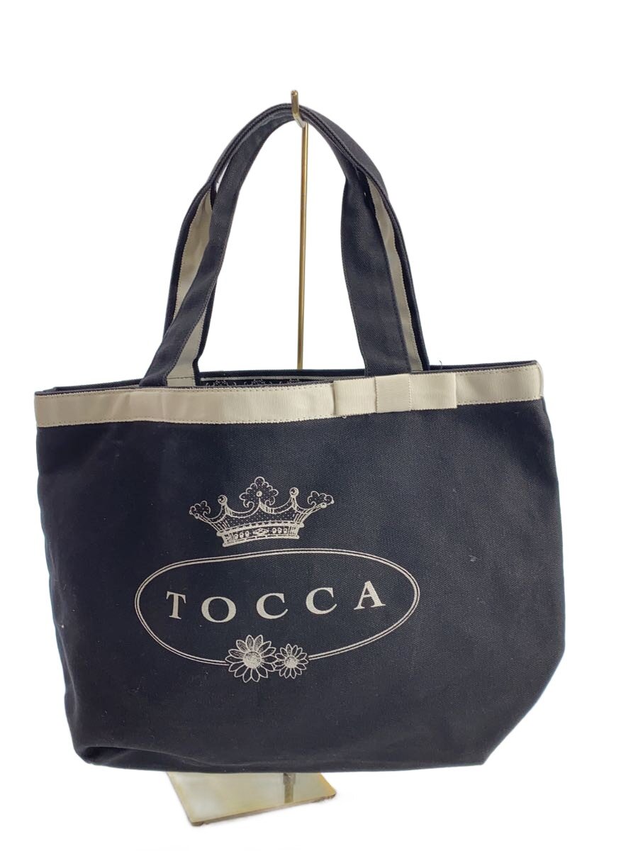 【中古】TOCCA◆トートバッグ/キャンバス/BLK【バッグ】