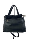 【中古】BARCOS◆ショルダーバッグ/レザー/BLK【バッグ】