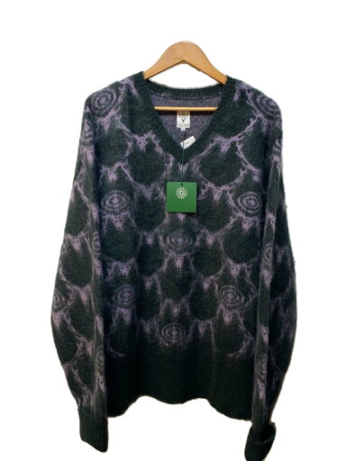 【中古】South2 West8(S2W8)◆Loose Fit V Neck Sweater - Skull&Target/L/モヘア/GRN/総柄/PU556【メンズウェア】 【中古】South2 West8(S2W8)◆Loose Fit V Neck Sweater - Skull&Target/L/モヘア/GRN/総柄/PU556【メンズウェア】