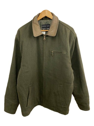 【中古】GEOFFREY BEENE◆ジャケット/M/ウール/KHK/無地【メンズウェア】