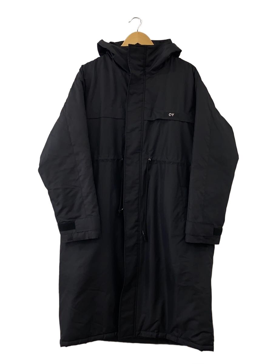 OY◆19AW/LOGOBLACK LONG PARKA/コート/--/ポリエステル/BLK/無地