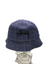 【中古】STUSSY◆BIG STOCK MINI CHECK バケ