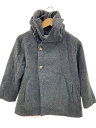 【中古】Le minor◆shawl color inperial mosser wool/コート/38/ウール/グレー/無地【レディースウェア】