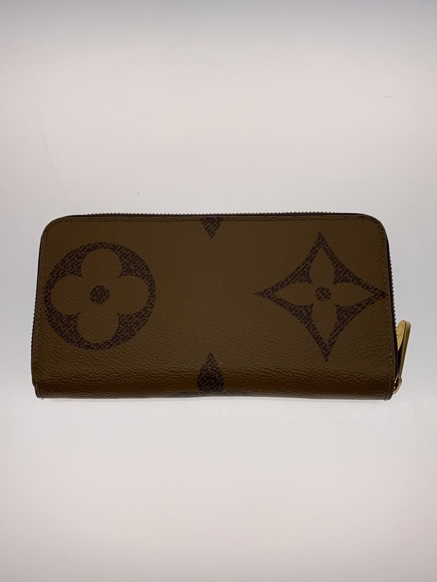 【中古】LOUIS VUITTON◆ジッピー・ウォレット_モノグラム・ジャイアント・リバース_BRW/--/BRW/レディース【服飾雑貨他】