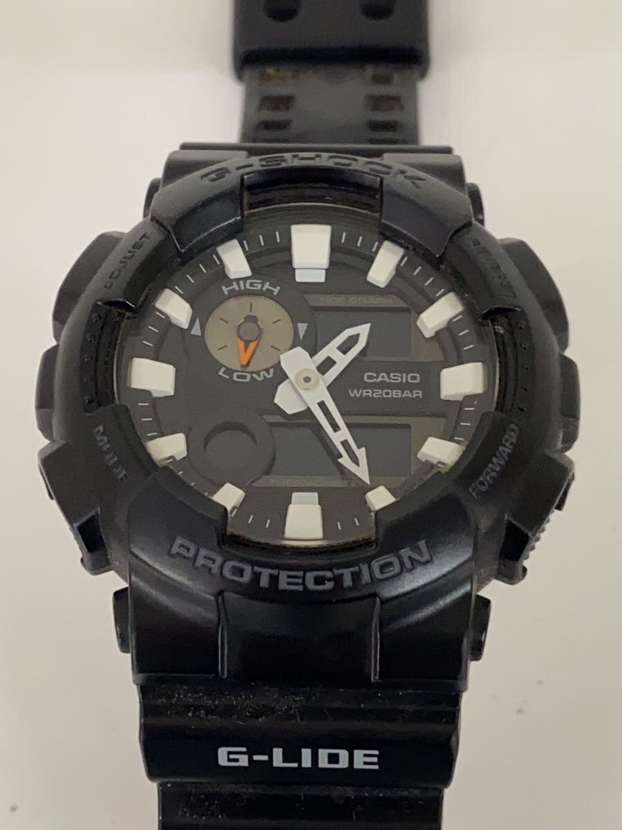 【中古】CASIO◆クォーツ腕時計・G-SHOCK/デジアナ/ラバー/BLK/BLK/SS【服飾雑貨他】