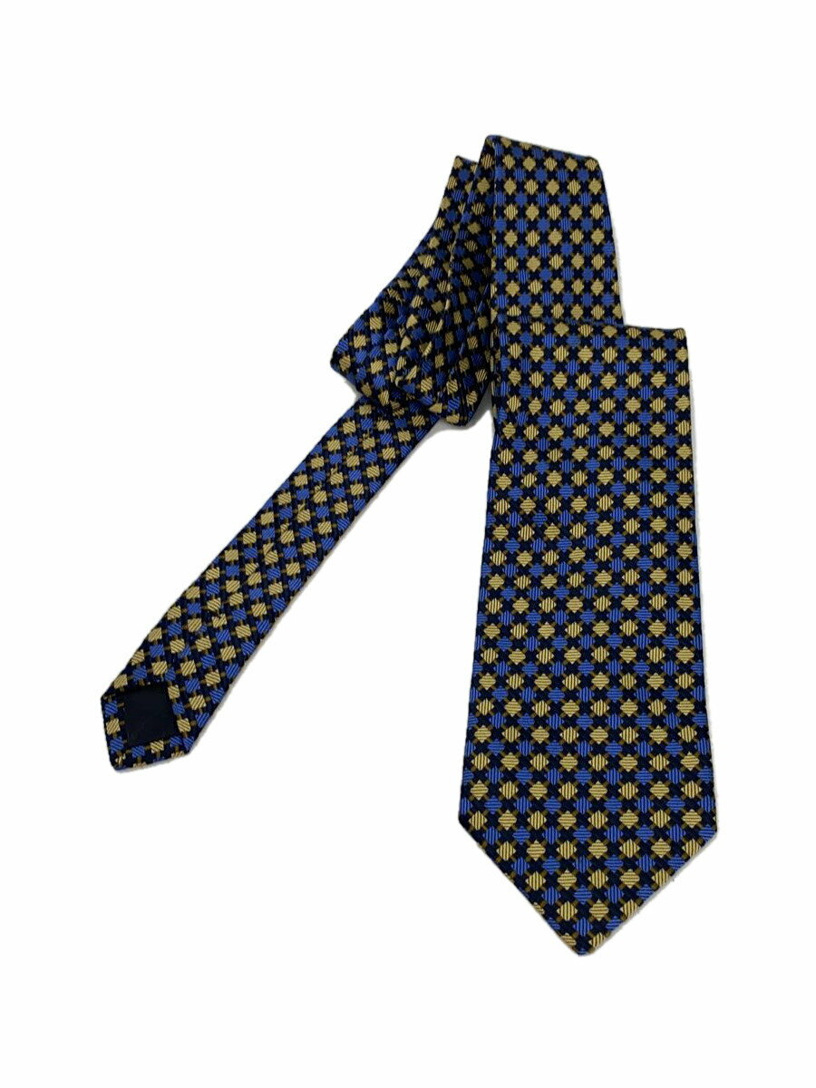 【中古】YVES SAINT LAURENT◆ネクタイ/--/NVY/総柄/メンズ【服飾雑貨他】