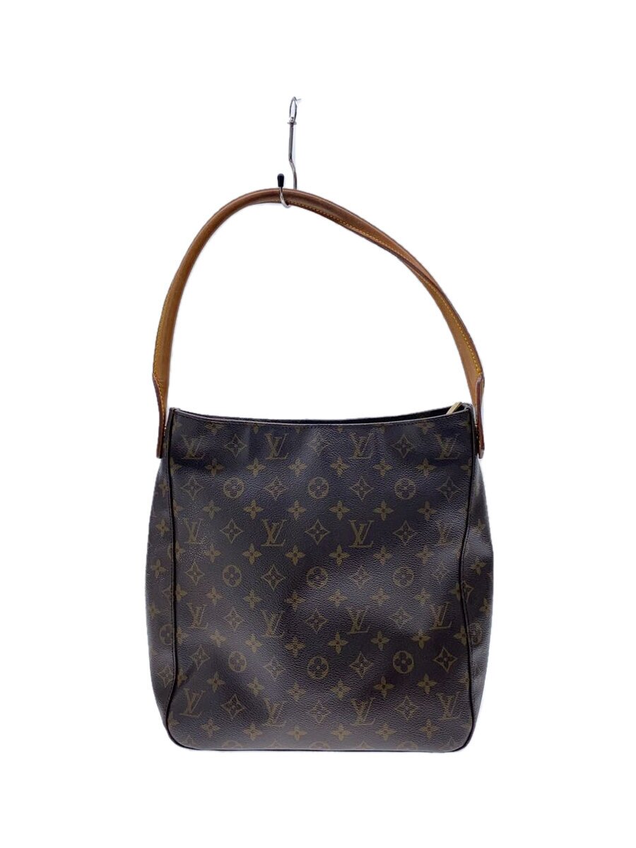 LOUIS VUITTON◆ルーピングMM_モノグラム・キャンバス_BRW/PVC/BRW