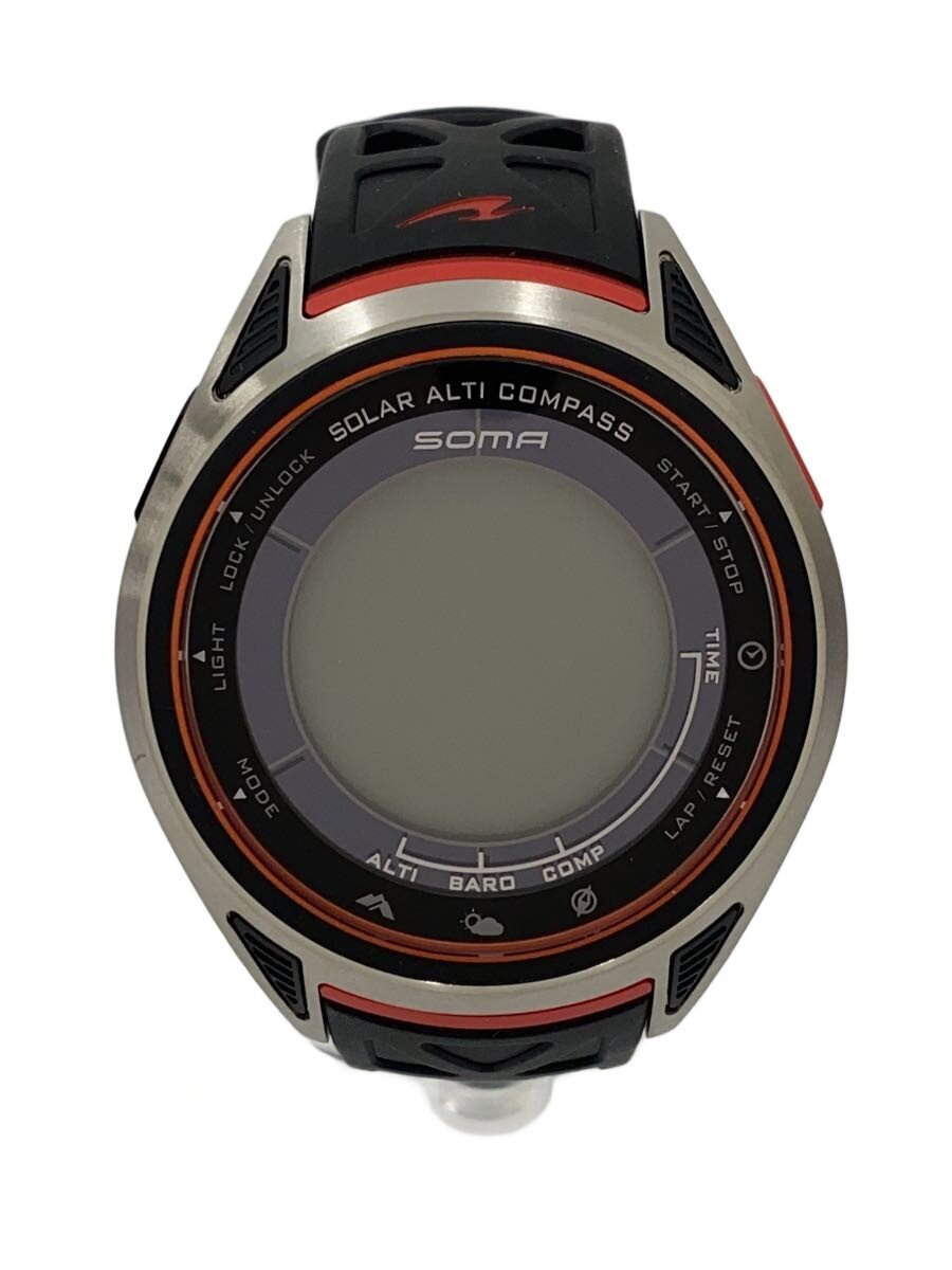 Other - 【中古】soma/ソーラー腕時計/デジタル/ラバー/BLK/BLK/SS/WJ24-4000【服飾雑貨他】