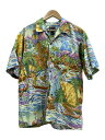 【中古】patagonia◆90s/pataloha/メニュー柄/半袖シャツ/M/コットン×レーヨン/マルチカラー//【メンズウェア】
