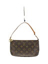 【中古】LOUIS VUITTON◆1)ポシェット・アクセソワール_モノグラム・キャンバス_BRW/PVC/BRW【バッグ】