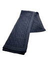 【中古】FENDI◆マフラー/ウール/BLK/メンズ【服飾雑貨他】