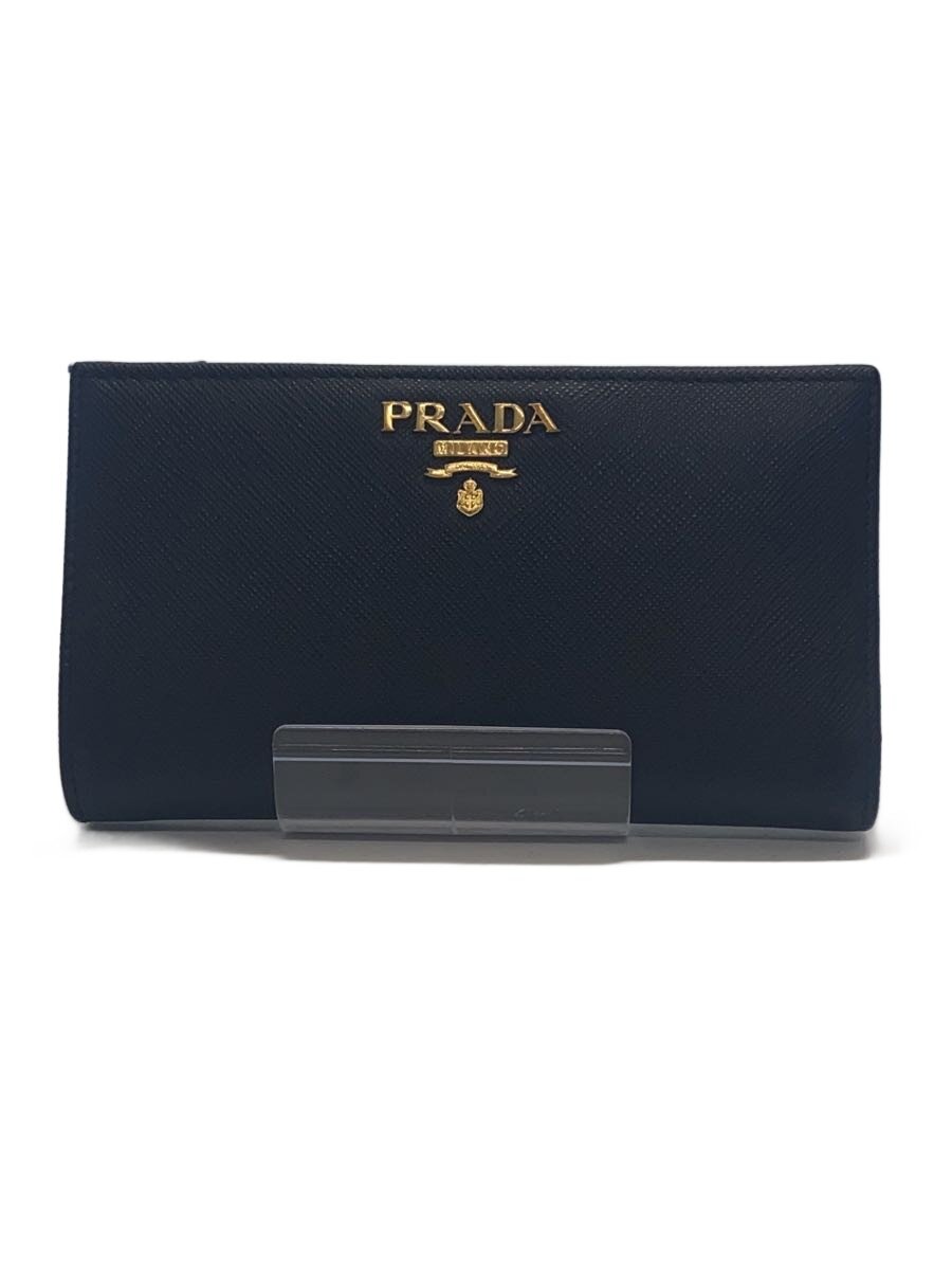【中古】PRADA◆長財布/レザー/BLK/レディース/1MV009【服飾雑貨他】