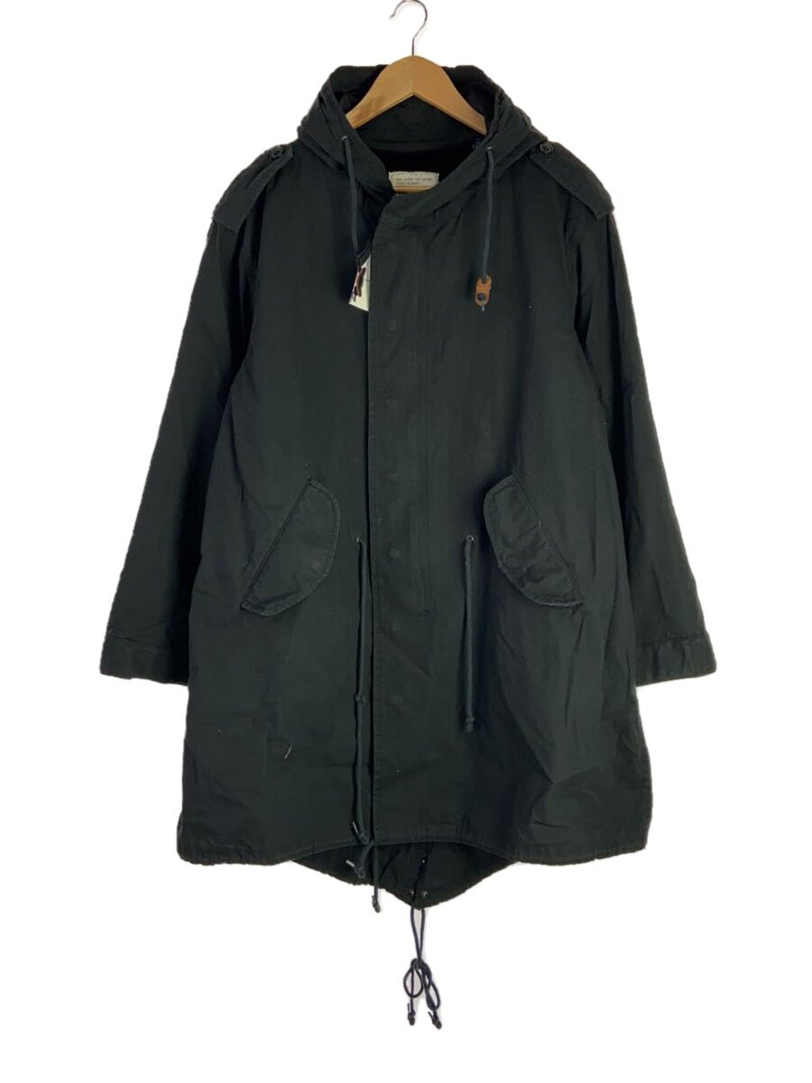 【中古】HOUSTON◆モッズコート/XXS/コットン/BLK/6043-87-1//【メンズウェア】