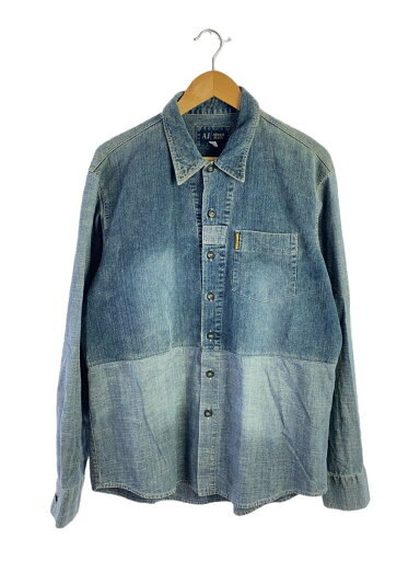 【中古】ARMANI JEANS◆長袖シャツ/L/デニム/IDG【メンズウェア】 【中古】ARMANI JEANS◆長袖シャツ/L/デニム/IDG【メンズウェア】