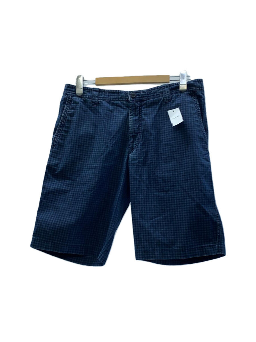 【中古】ARMANI COLLEZIONI◆ショートパンツ/38/コットン/NVY/チェック【メンズウェア】