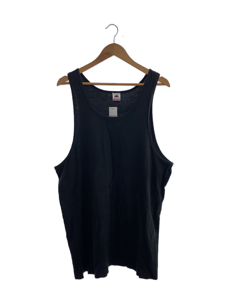 【中古】FRUIT OF THE LOOM◆Vintage/80s～90s/MARTA/フロッキープリント/タンクトップ/SIZE:XL/コットン/BLK//【メンズウェア】