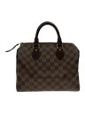 【中古】LOUIS VUITTON◆1)スピーディ25_ダミエ・エベヌ_BRW/PVC/BRW【バッグ】