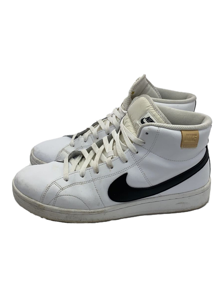 【中古】NIKE◆COURT ROYALE 2 MID/28cm/WHT【シューズ】