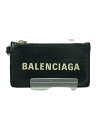 【中古】BALENCIAGA◆フラグメントケース/レザー/BLK/無地/メンズ【服飾雑貨他】